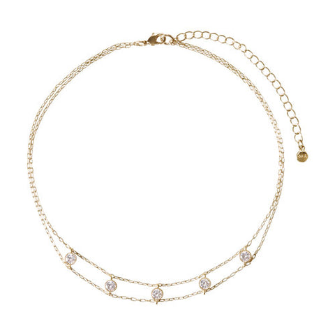 Chloe + Isabel Petits Bijoux Station Choker Necklace (Gold)