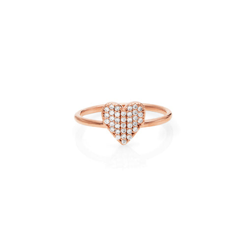 Chloe + Isabel Petits Bijoux Pavé Heart Ring