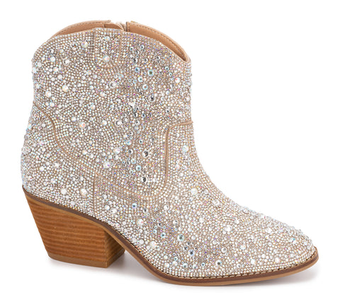 Corky's Shine Brite Rhinestone Round Toe Booties
