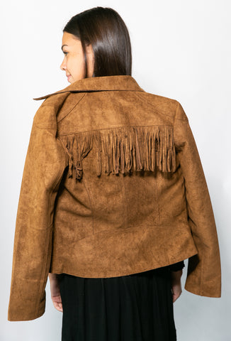 Vegan Suede Moto Jacket