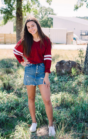 Denim A-Line Skirt