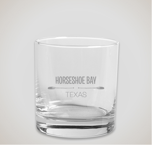 Horseshoe Bay, Texas Cocktail Glass w/ CANDY