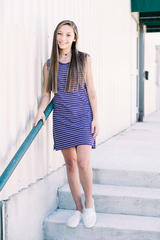 Striped Shirt Dress