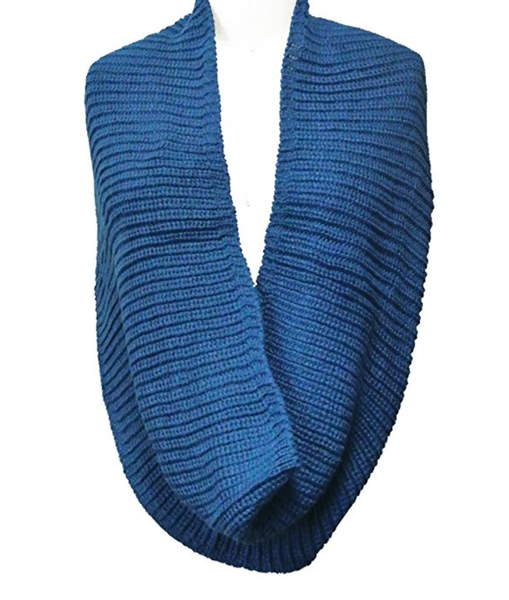 Solid Color Thick Knitted Winter Warm Infinity Scarves (Variety of colors)
