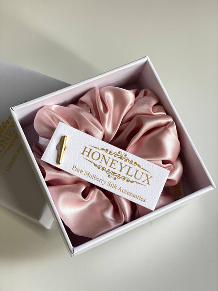 Premium Organic Silk Scrunchie - Pink