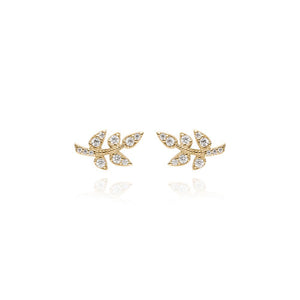 Petits Bijoux Leaf Stud Earrings