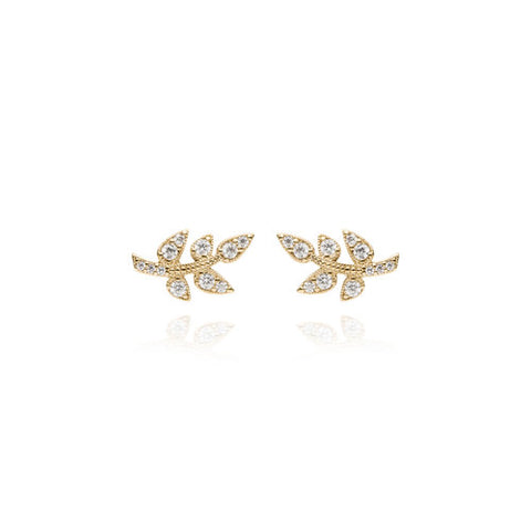 Petits Bijoux Leaf Stud Earrings