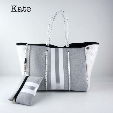 Neoprene Tote & Zipper Pouch-Kate