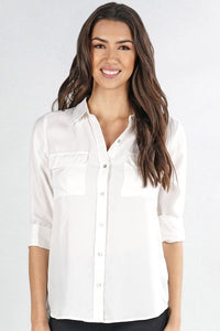 Classic Tencel Button Down Top