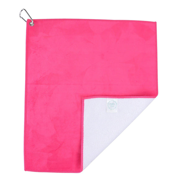 Hot Pink Microfiber Cotton Golf & Tennis Towel