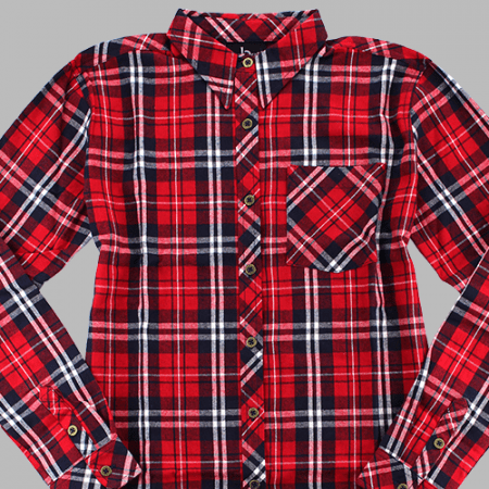 Boxercraft F51 Flannel Shirt - Navy/ Red