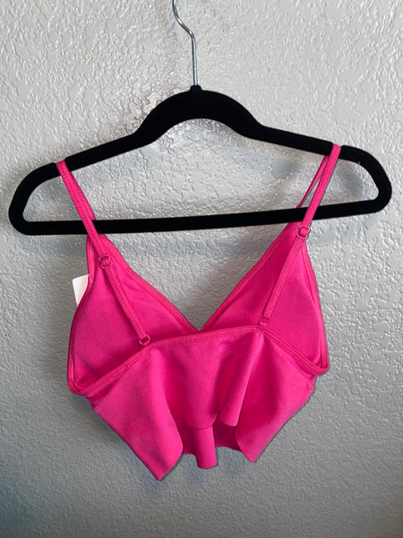 Ribbed seamless longline bralette