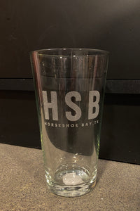 Etched Stemless Pint Glass - HSB TX