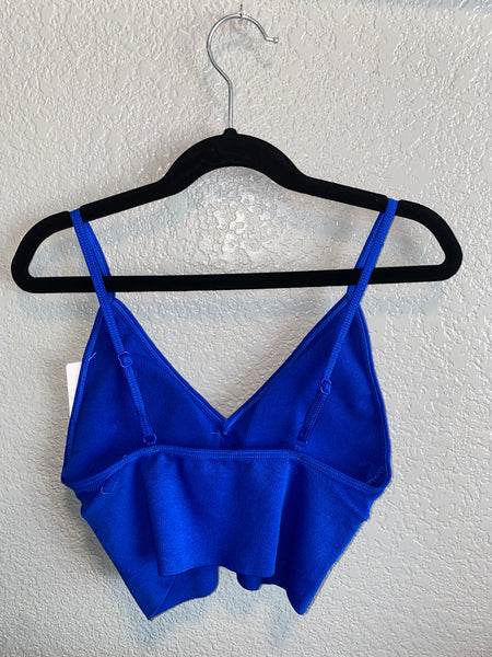 Ribbed seamless longline bralette