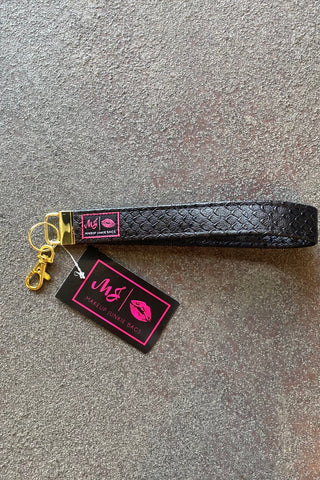 Makeup Junkie Game Day Wrist Strap - Black Cobra